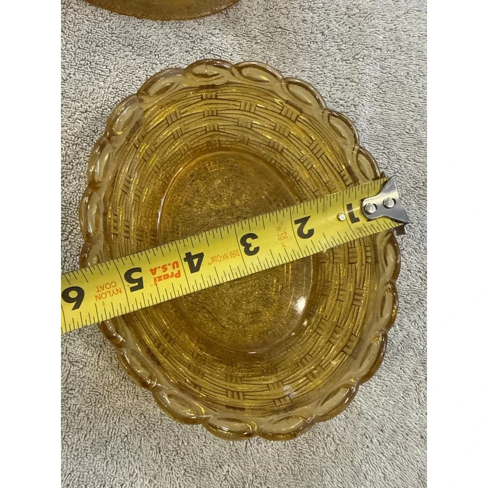 Vintage‎ Amber Glass Hen on Nest Covered Candy Dish Chicken Basket 7 Inch